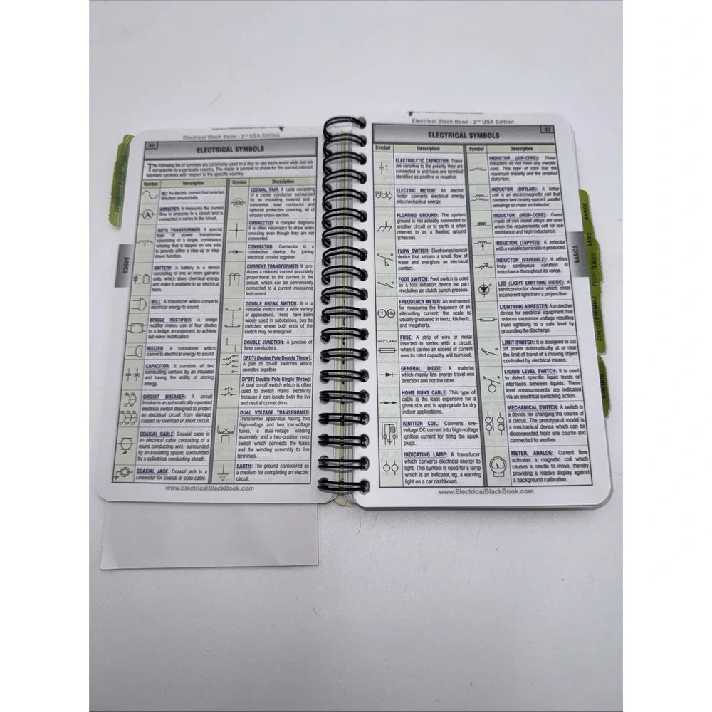 ENGINEERS BLACK BOOK ELECTRICAL HANDBOOK 2nd EDITION - Used Includes Extra Tabs